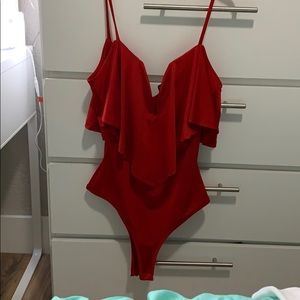 Red bodysuit